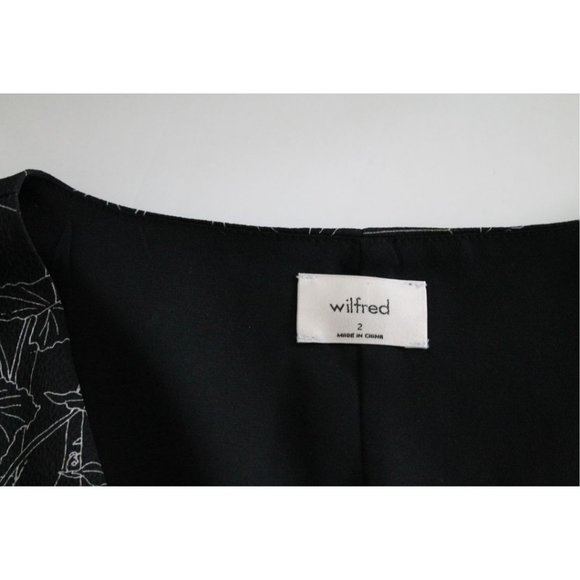 Wilfred Nazaire Fit and Flare Mini Dress Size 2 Black White Aritzia - Picture 5 of 7